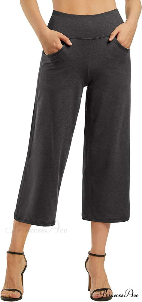Promover Women's Capri Pants Wide Leg Yoga Crop Pants - Image 23