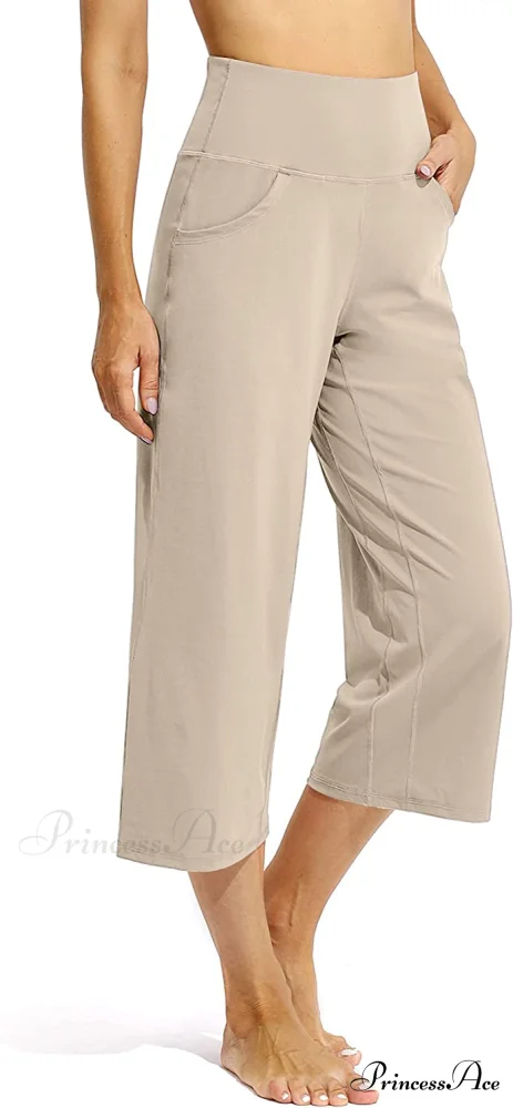 Promover Women's Capri Pants Wide Leg Yoga Crop Pants - Image 24