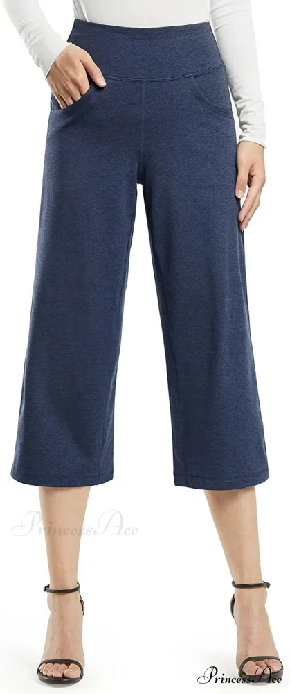 Promover Women's Capri Pants Wide Leg Yoga Crop Pants - Image 26