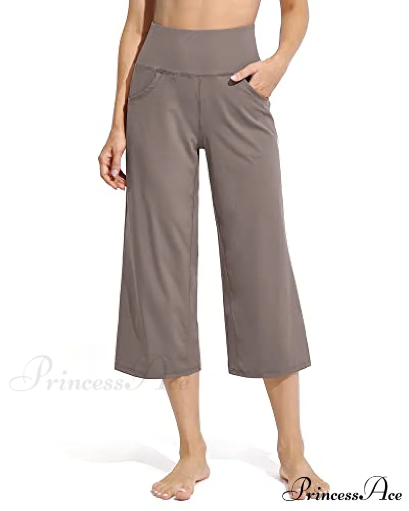 Promover Women's Capri Pants Wide Leg Yoga Crop Pants - Image 6