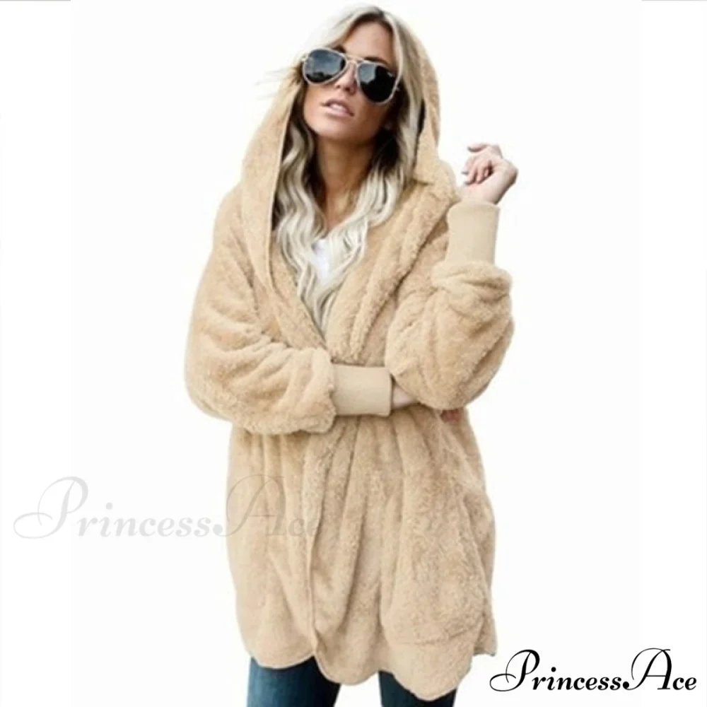 Harajuku Women Loose Long Cardigan Ladies Warm Coat Outwear - Image 12