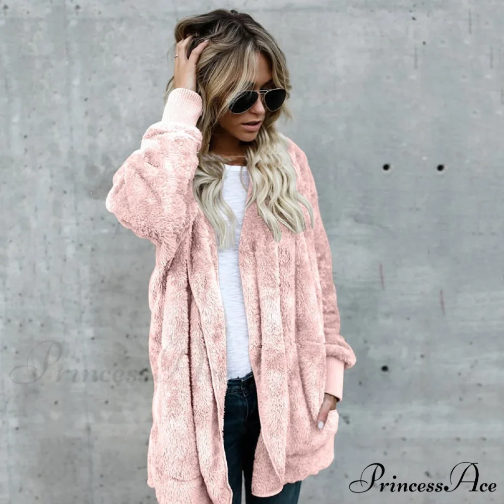 Harajuku Women Loose Long Cardigan Ladies Warm Coat Outwear - Image 3