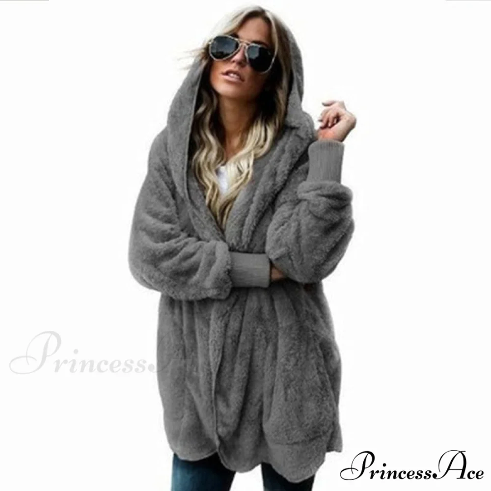 Harajuku Women Loose Long Cardigan Ladies Warm Coat Outwear - Image 8