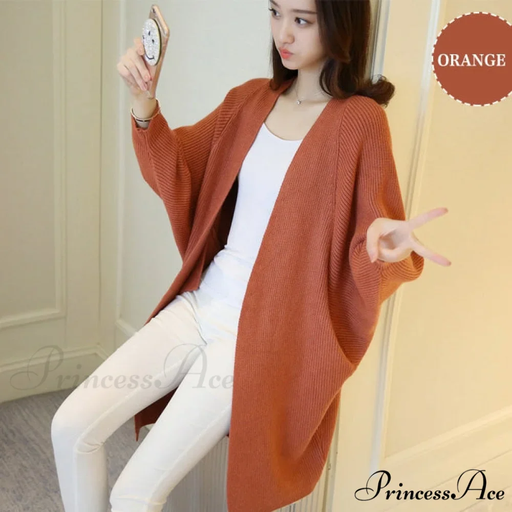 Bat Sleeve Knitted Plus Size Jacket Loose Ladies Sweaters Cardigans - Image 10