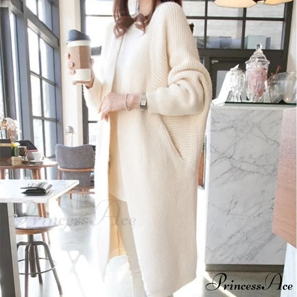 Bat Sleeve Knitted Plus Size Jacket Loose Ladies Sweaters Cardigans - Image 2