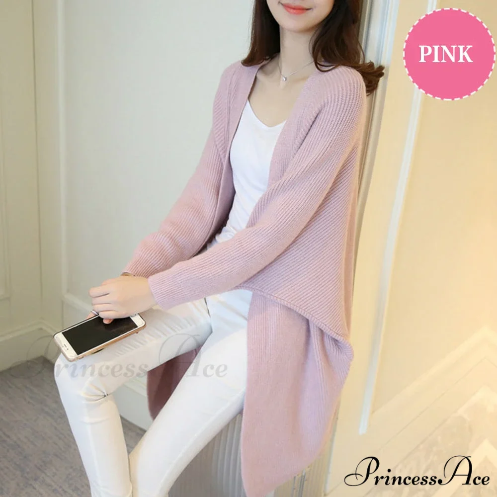 Bat Sleeve Knitted Plus Size Jacket Loose Ladies Sweaters Cardigans - Image 8