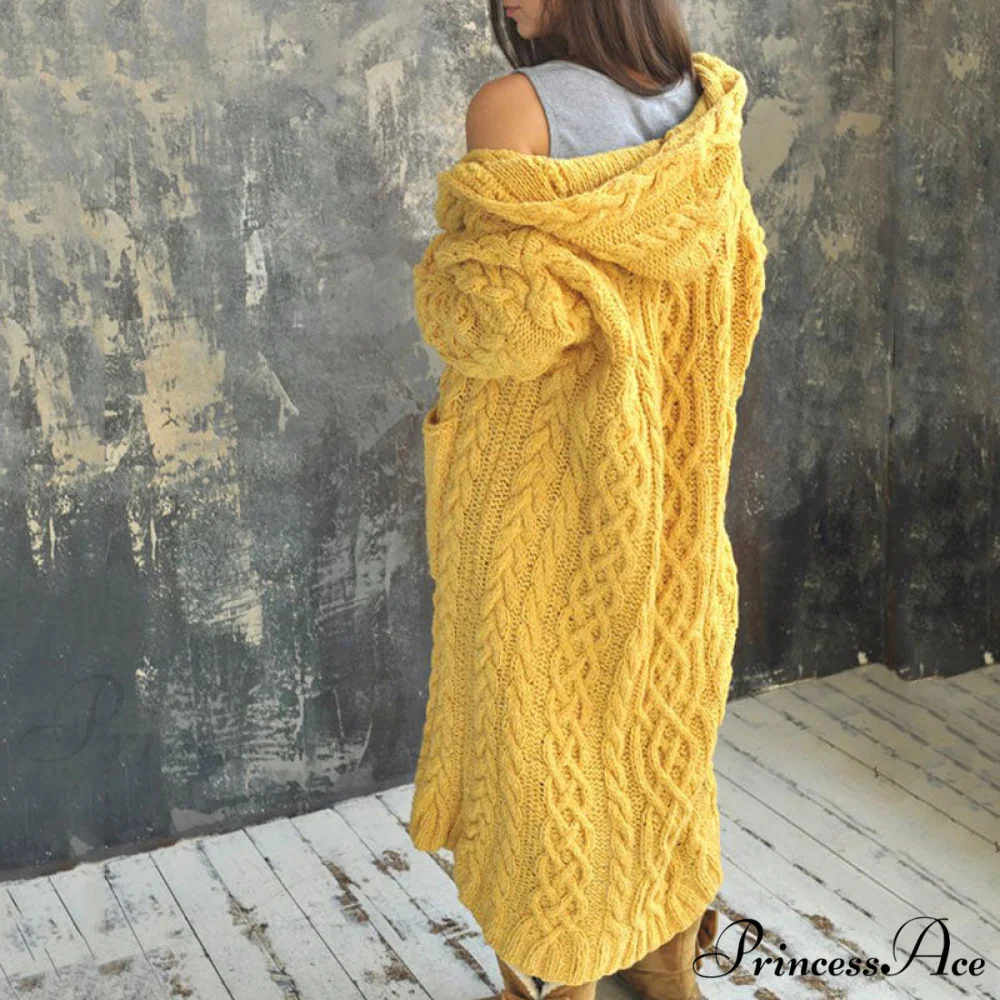 Fashion Women Cardigans Baggy Long Coat Chunky Knitted Sweater - Image 2