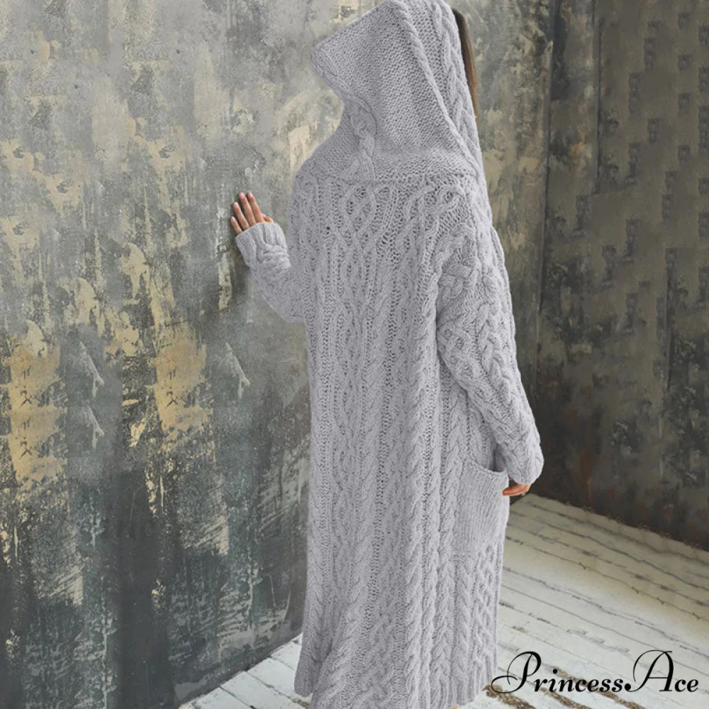 Fashion Women Cardigans Baggy Long Coat Chunky Knitted Sweater - Image 3
