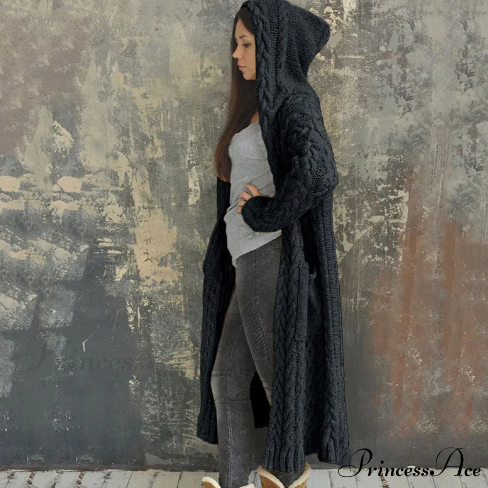Fashion Women Cardigans Baggy Long Coat Chunky Knitted Sweater - Image 4