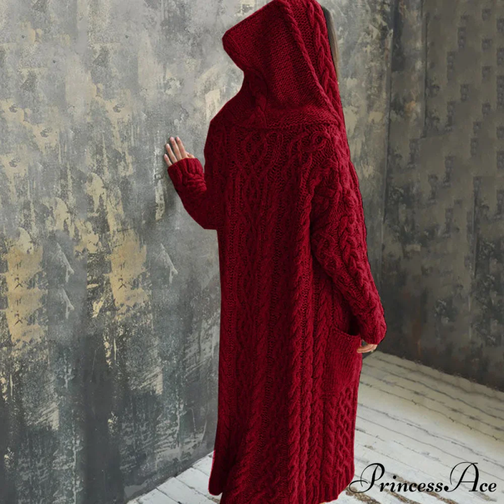Fashion Women Cardigans Baggy Long Coat Chunky Knitted Sweater - Image 5