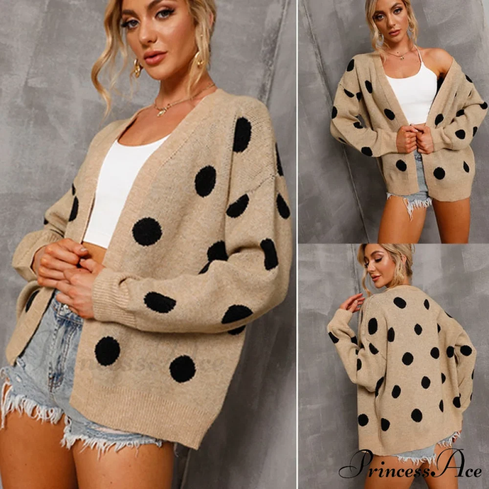Women's Knitted Sweater Coat Long Sleeve Cardigan - Image 2