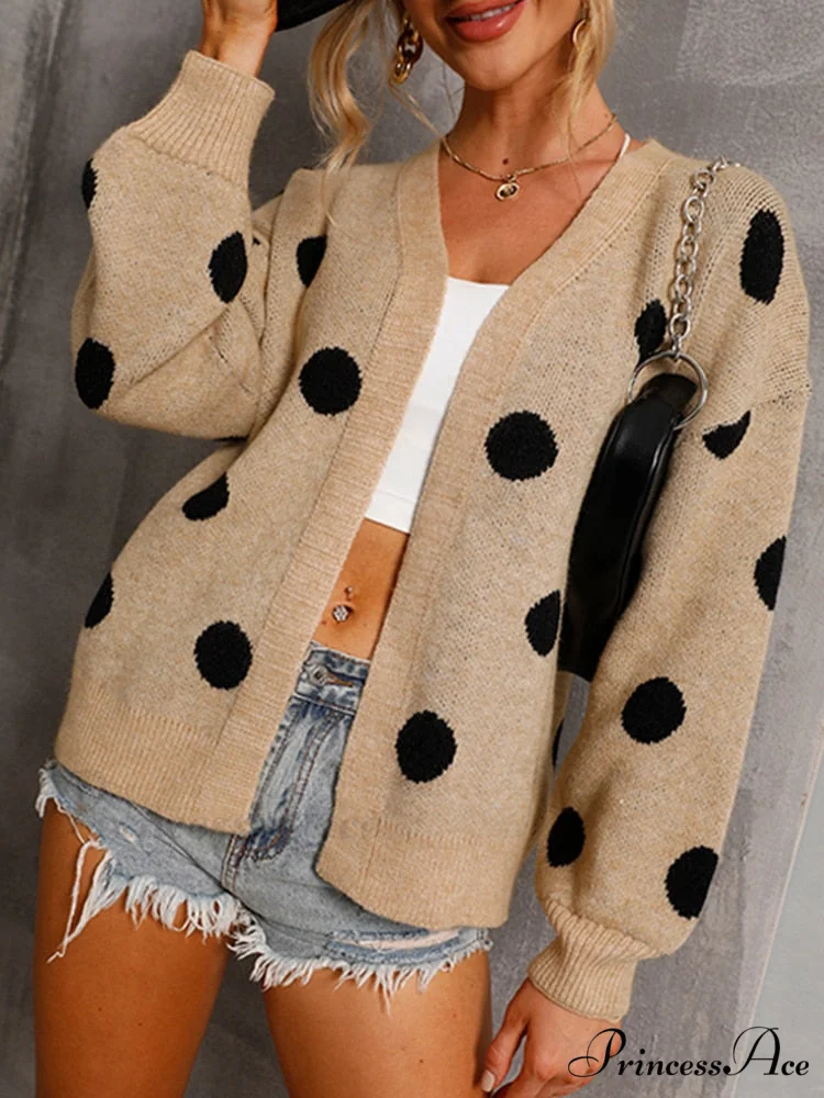 Women's Knitted Sweater Coat Long Sleeve Cardigan - Image 3