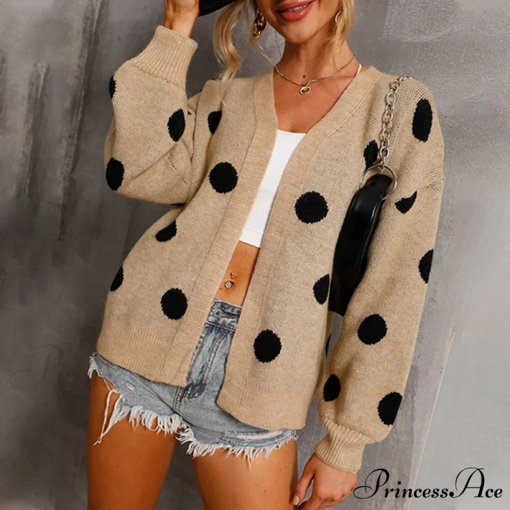 Women's Knitted Sweater Coat Long Sleeve Cardigan - Image 4