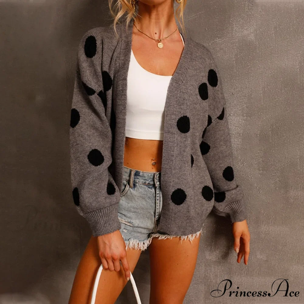 Women's Knitted Sweater Coat Long Sleeve Cardigan - Image 5