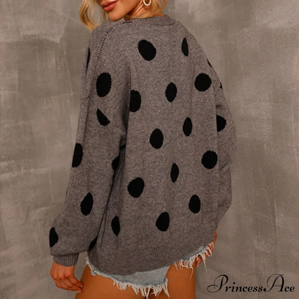 Women's Knitted Sweater Coat Long Sleeve Cardigan - Image 7