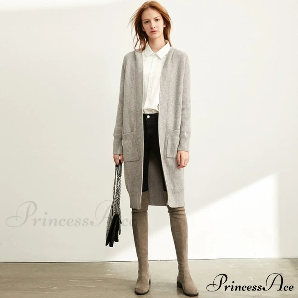 Women Fashion New Loose Hat Long Knitted Female Cardigan - Image 15