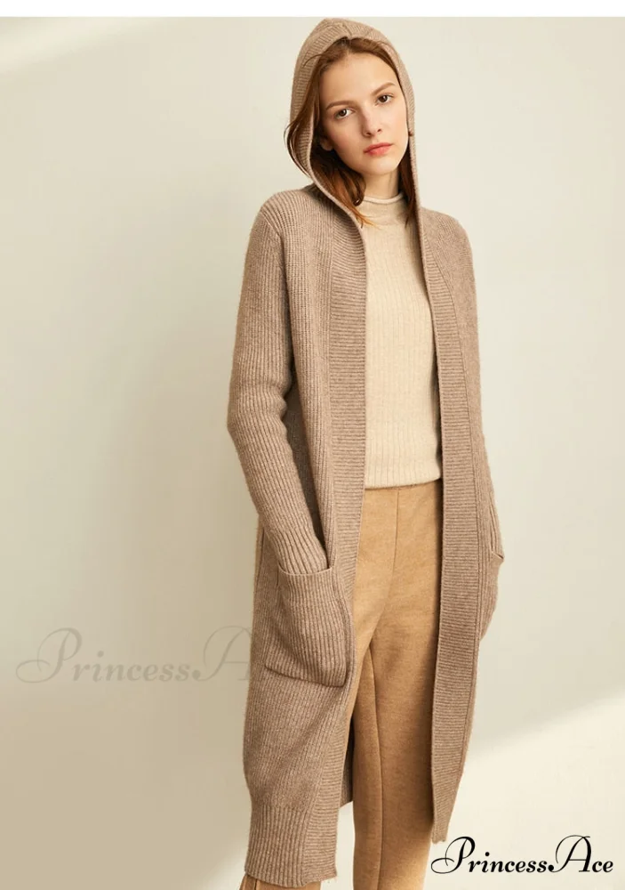 Women Fashion New Loose Hat Long Knitted Female Cardigan - Image 4