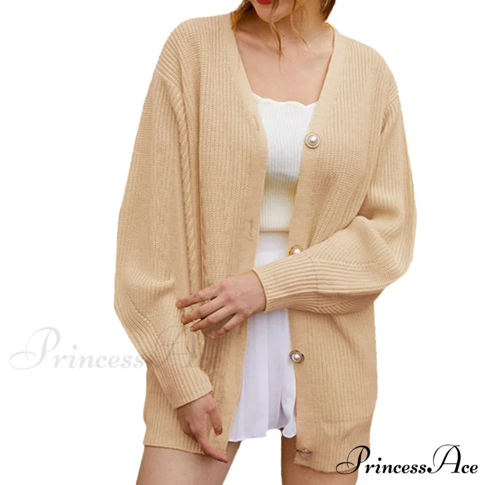 Solid Casual Cardigan Womens Cotton Sweaters - Image 2