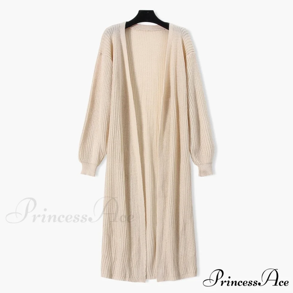 Casual Long Knitted Cardigan women V-Neck sweater - Image 2