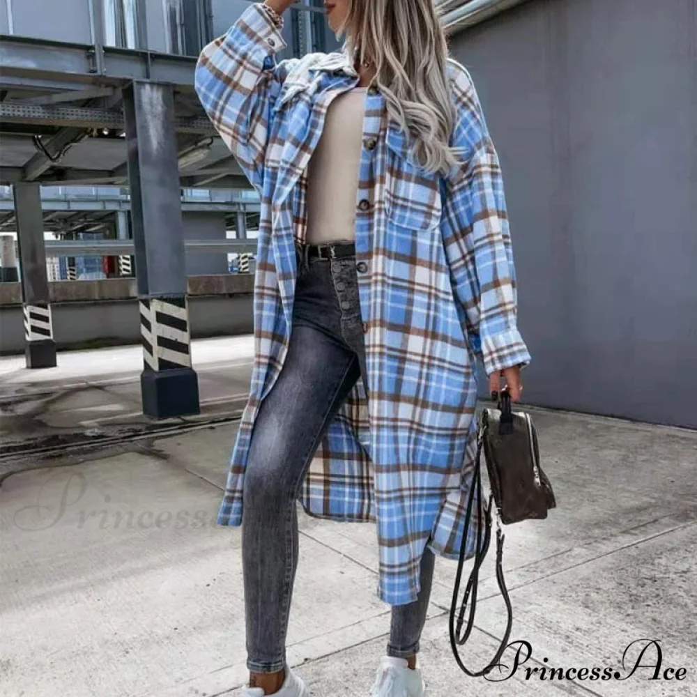Winter Casual Turn-down Collar Wool Coat Long Sleeve Loose Outwear - Image 3