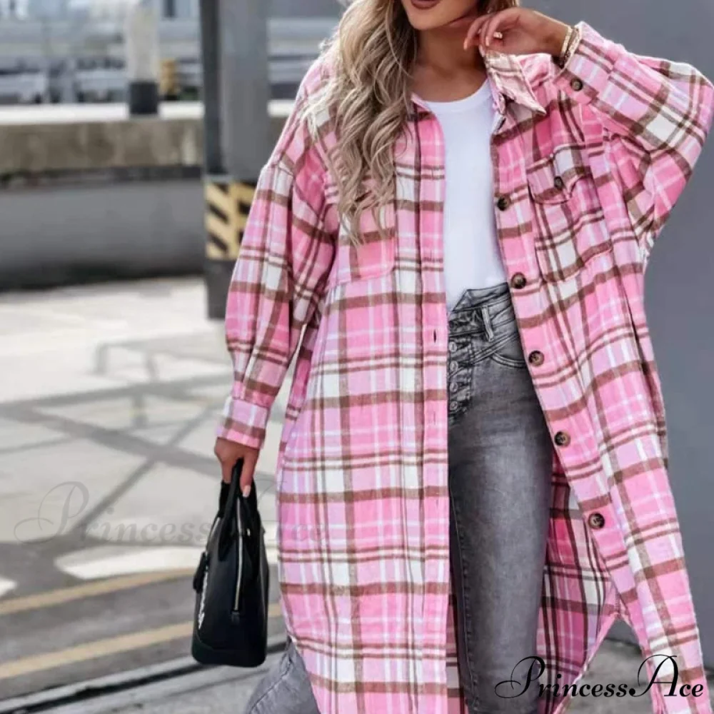 Winter Casual Turn-down Collar Wool Coat Long Sleeve Loose Outwear - Image 4