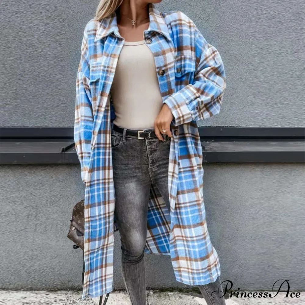 Winter Casual Turn-down Collar Wool Coat Long Sleeve Loose Outwear - Image 7
