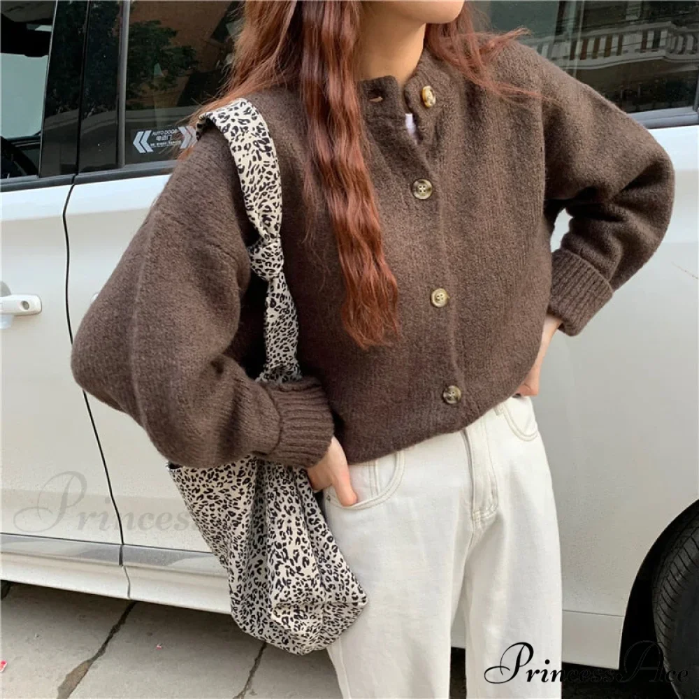 Sweaters Cardigans Warm Casual Arrival Solid Knitwear Loose Coat - Image 12