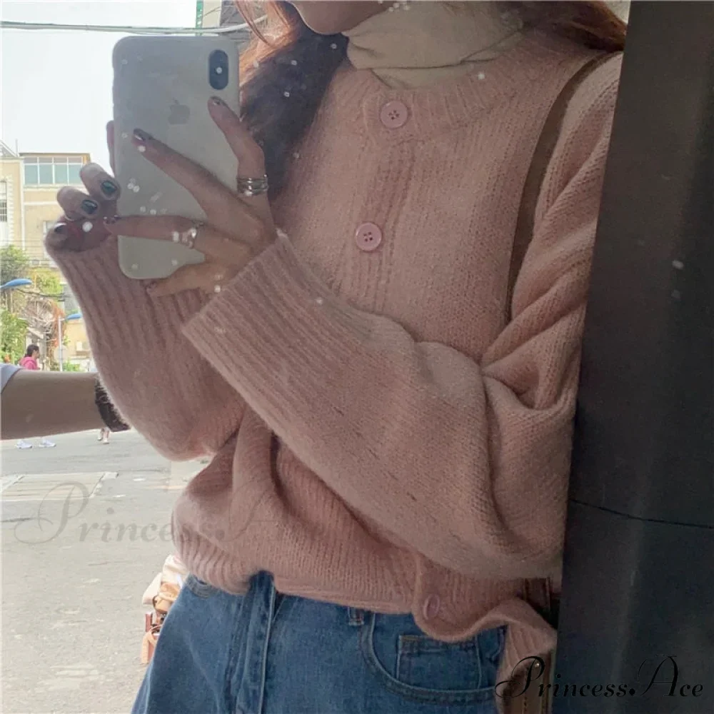 Sweaters Cardigans Warm Casual Arrival Solid Knitwear Loose Coat - Image 6