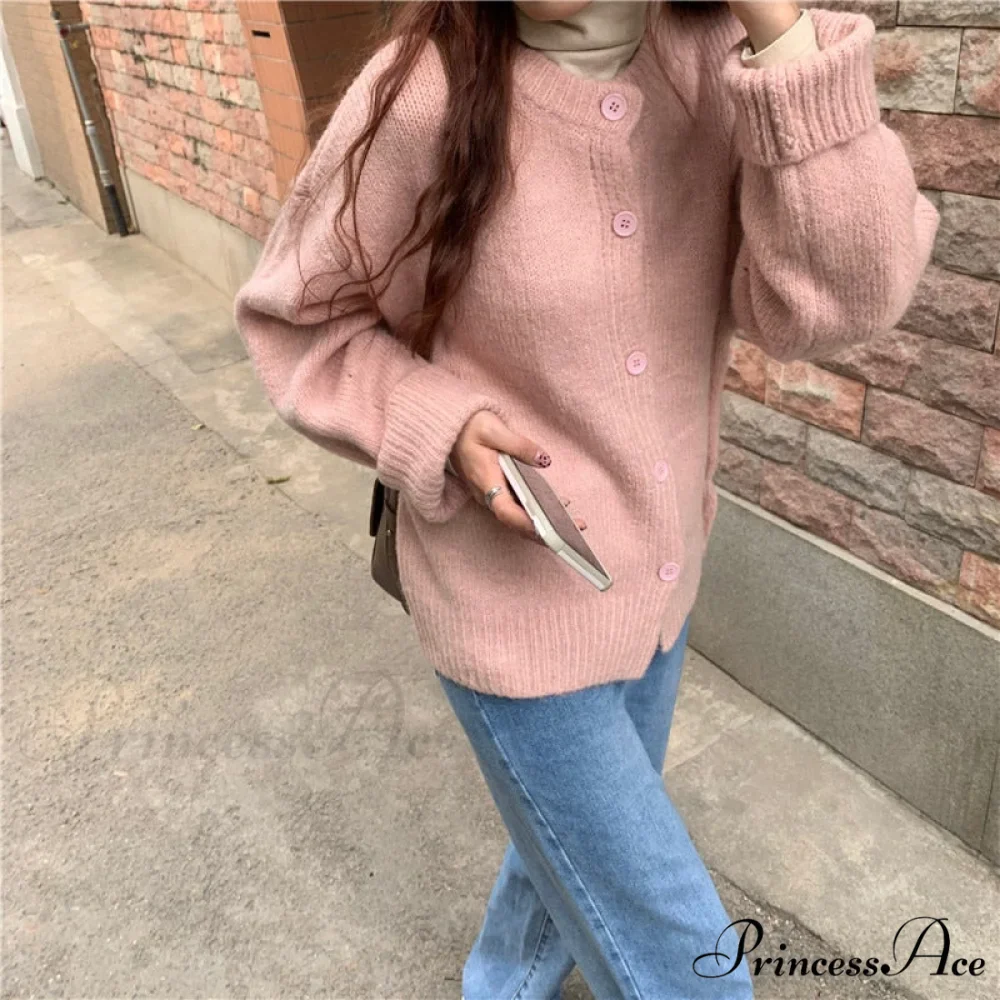 Sweaters Cardigans Warm Casual Arrival Solid Knitwear Loose Coat - Image 8