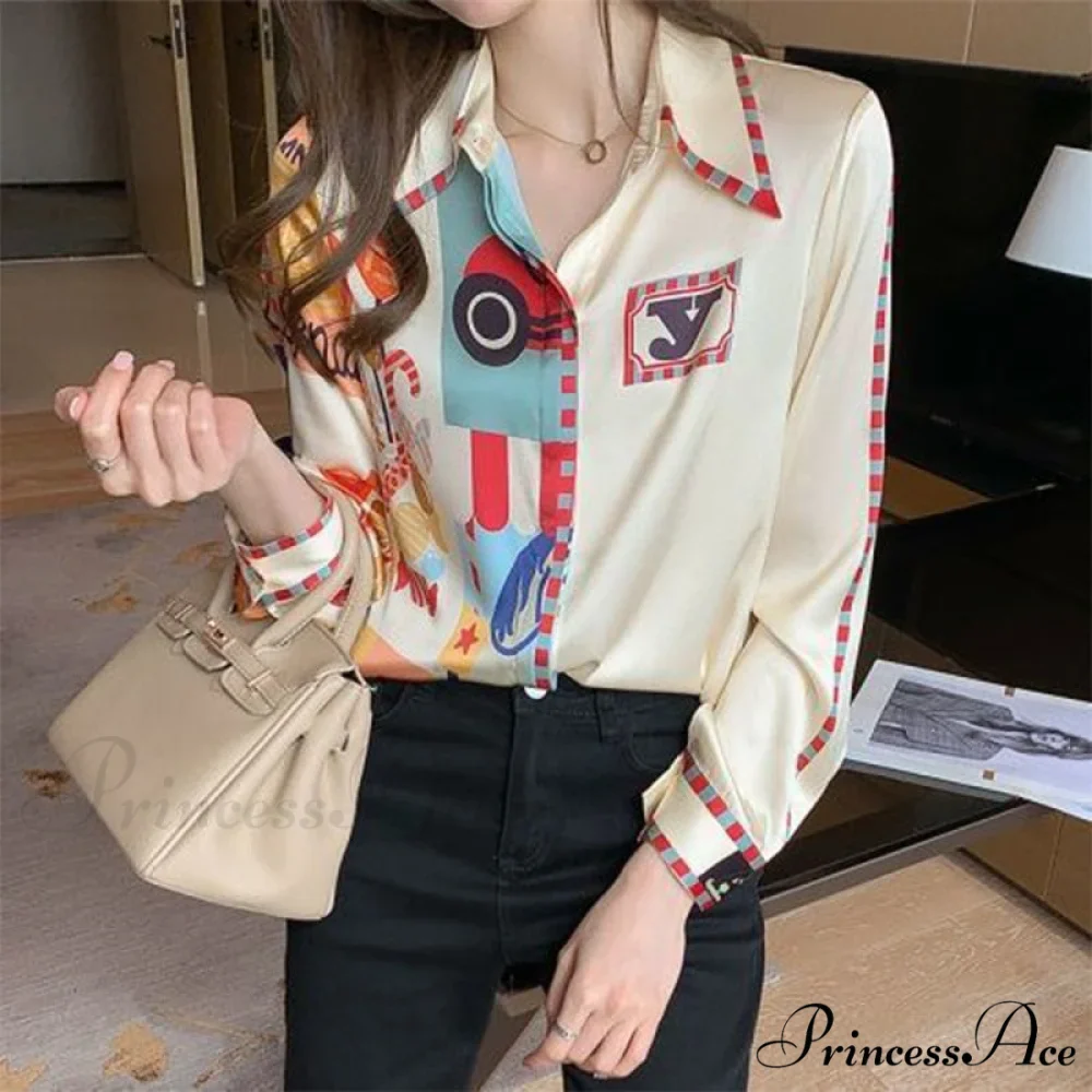 Satin Elegant Fashion Printing Shirt - Image 4