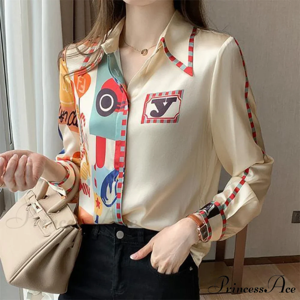 Satin Elegant Fashion Printing Shirt - Image 5