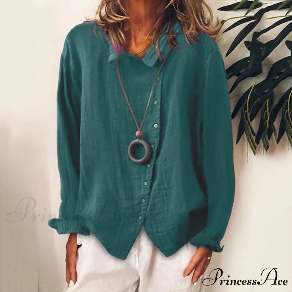 Solid Color Temperament Blouse - Image 4