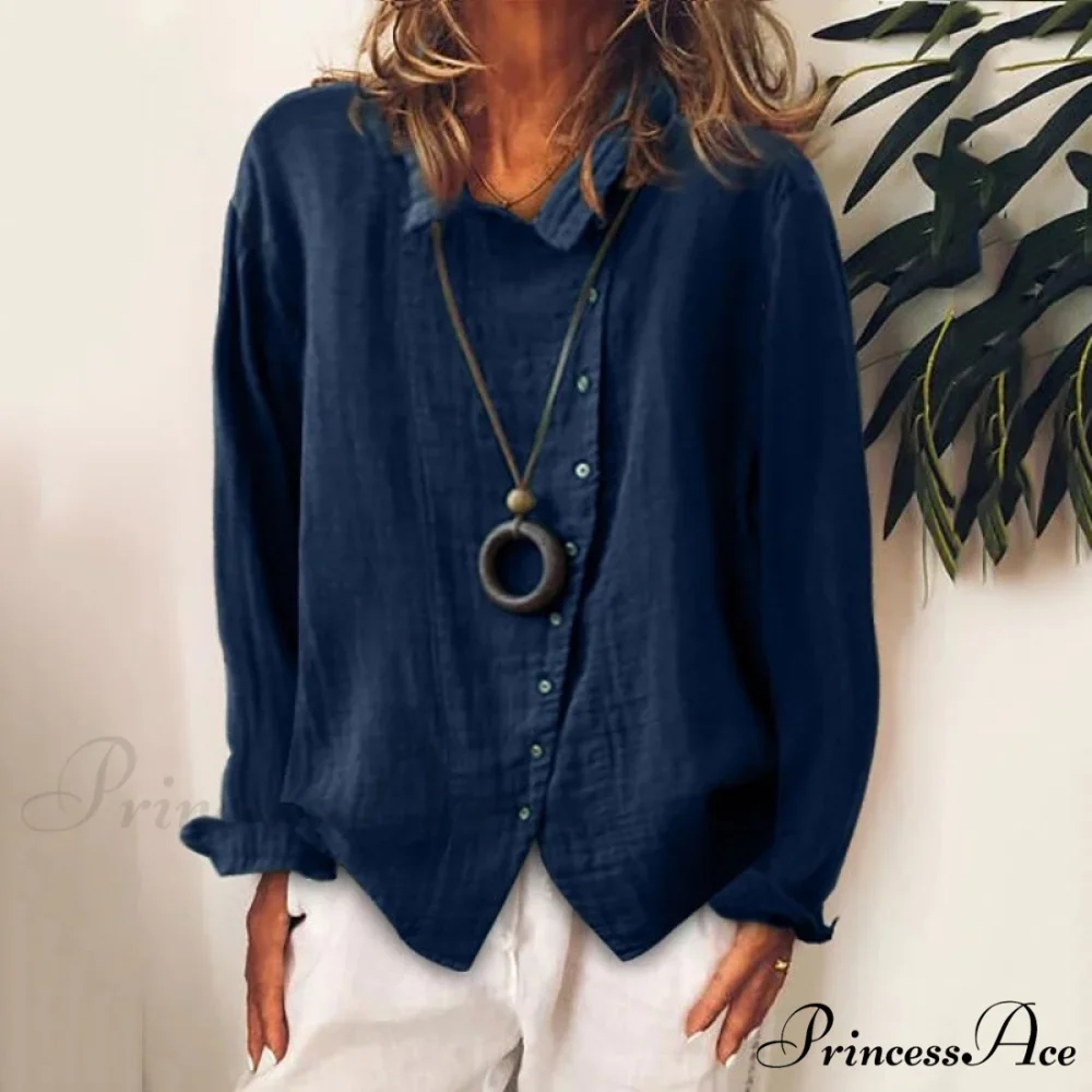 Solid Color Temperament Blouse - Image 5