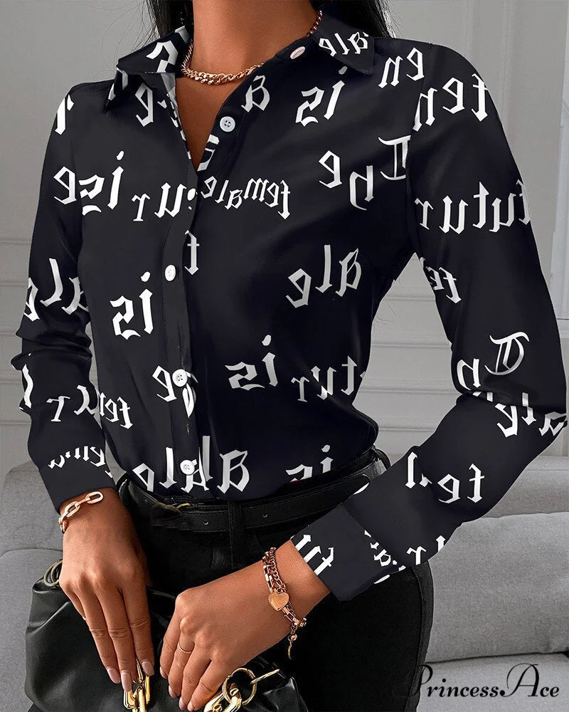 Short Sleeve Casual Office Print Shirts - Image 4