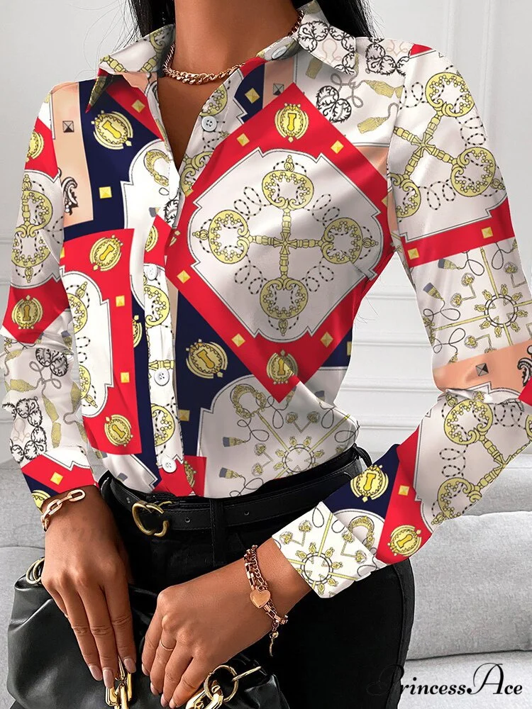 Short Sleeve Casual Office Print Shirts - Image 6
