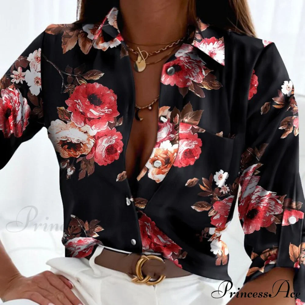 Floral Printing Single Button New Shirt - Image 13