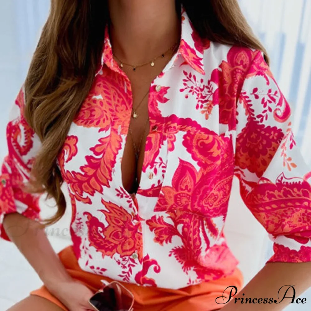 Floral Printing Single Button New Shirt - Image 16
