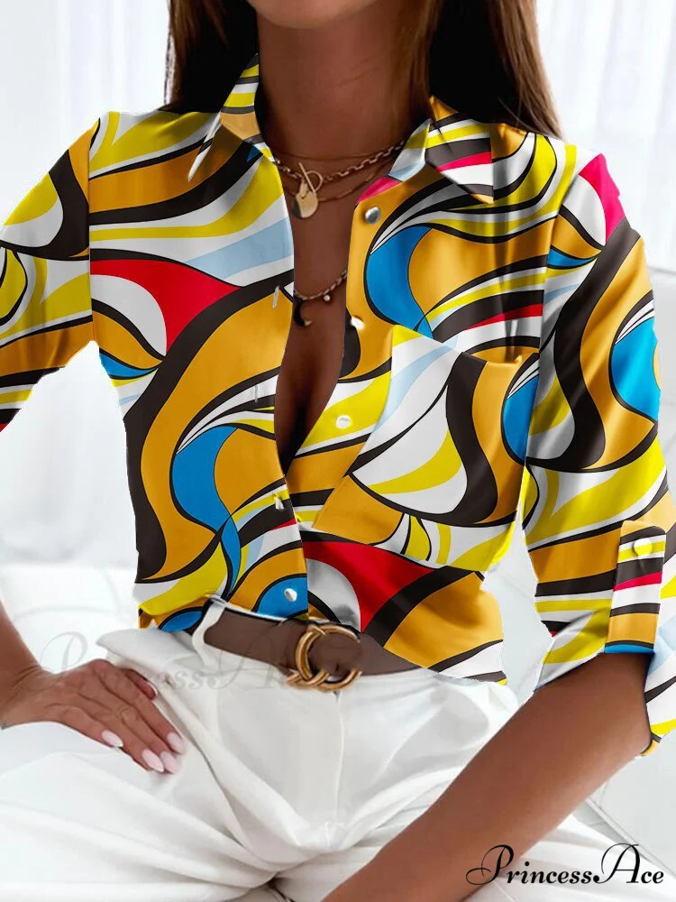 Floral Printing Single Button New Shirt - Image 4