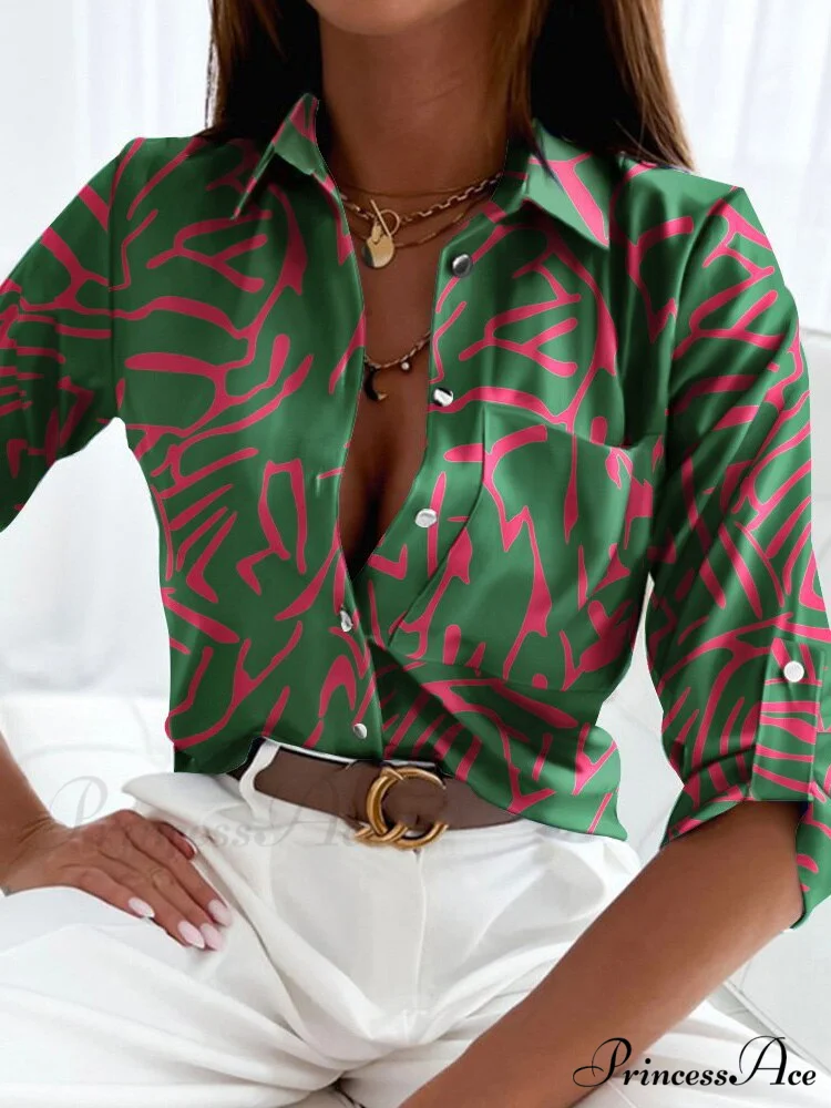 Floral Printing Single Button New Shirt - Image 5