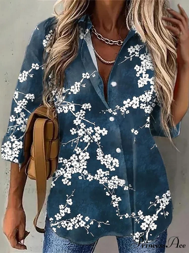 Casual Daily Floral Print Blouse - Image 2