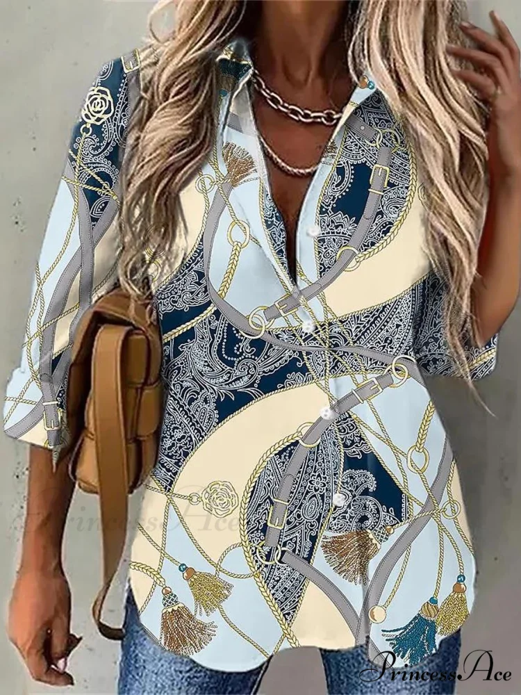 Casual Daily Floral Print Blouse - Image 5