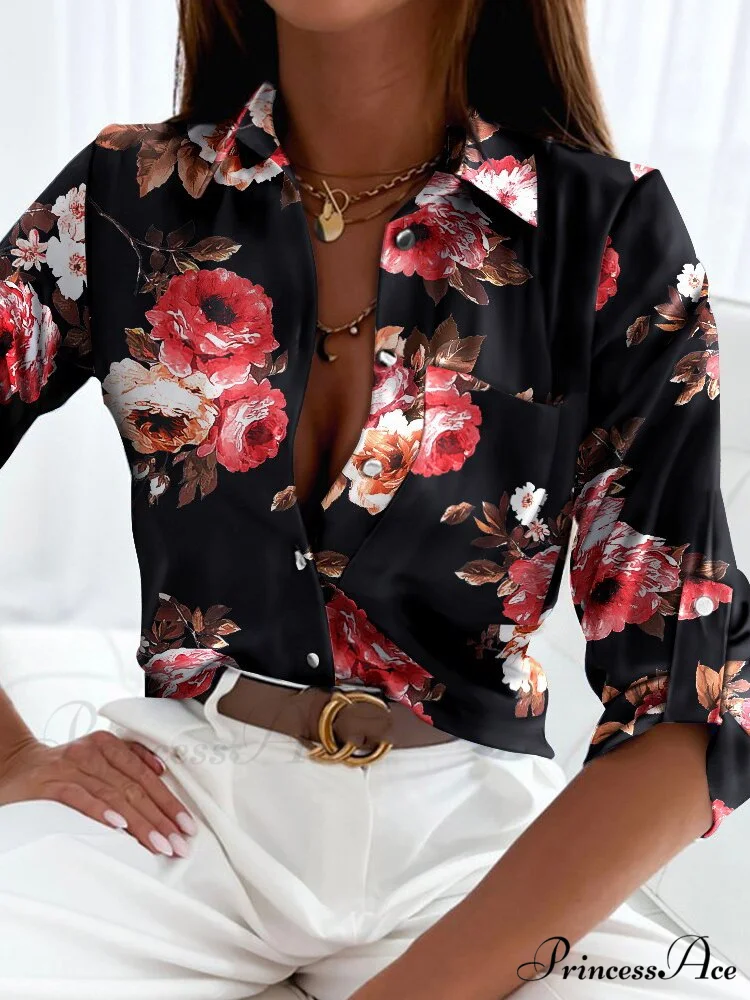 Fashion Floral Print Shirt - Image 8