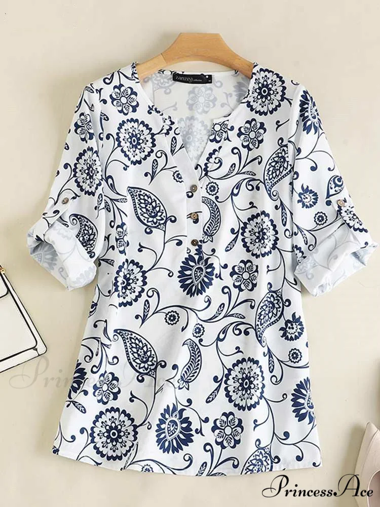 Vintage Printed Casual Long Sleeve Shirts - Image 2
