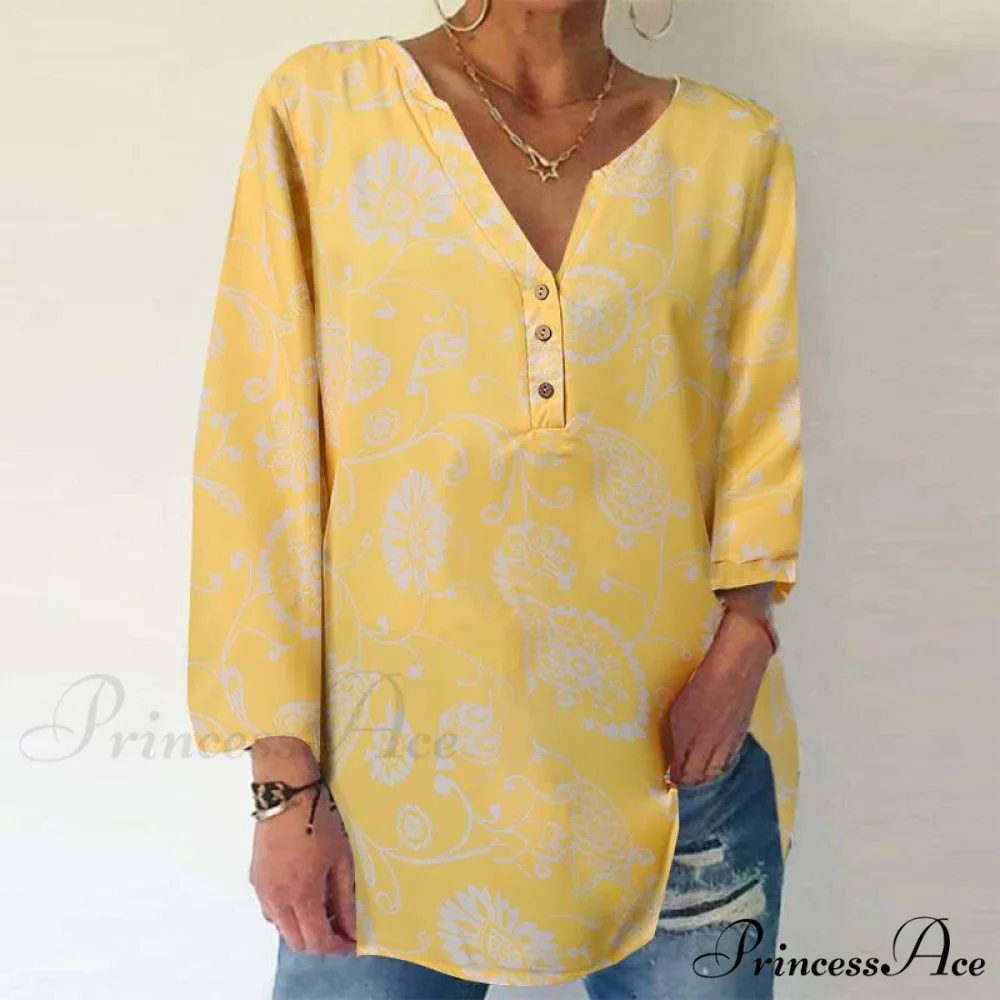 Vintage Printed Casual Long Sleeve Shirts - Image 4
