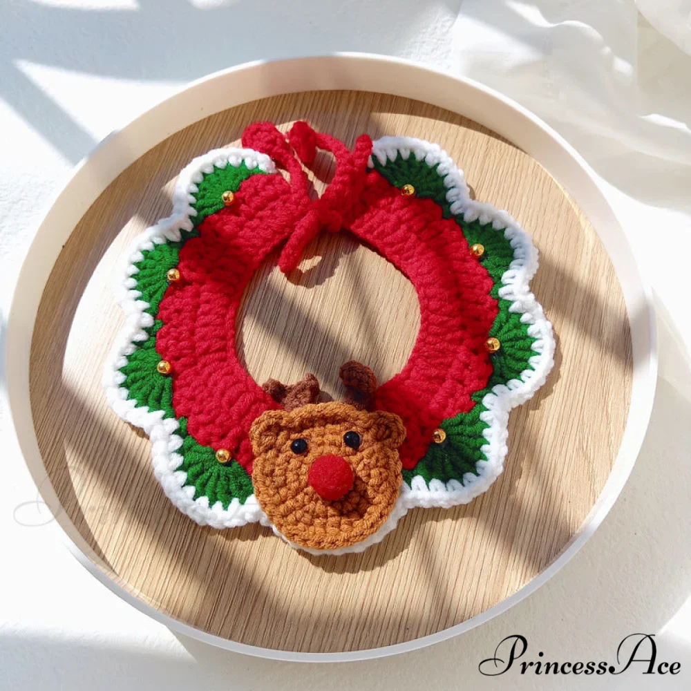 Chrismas Photo Accessories Hand Woven Cat Dog Bibs - Image 19