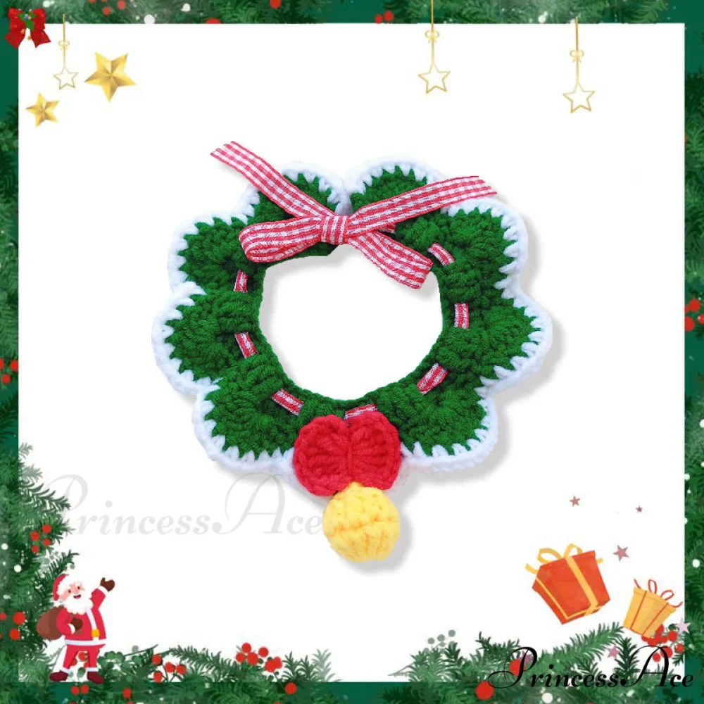 Chrismas Photo Accessories Hand Woven Cat Dog Bibs - Image 2