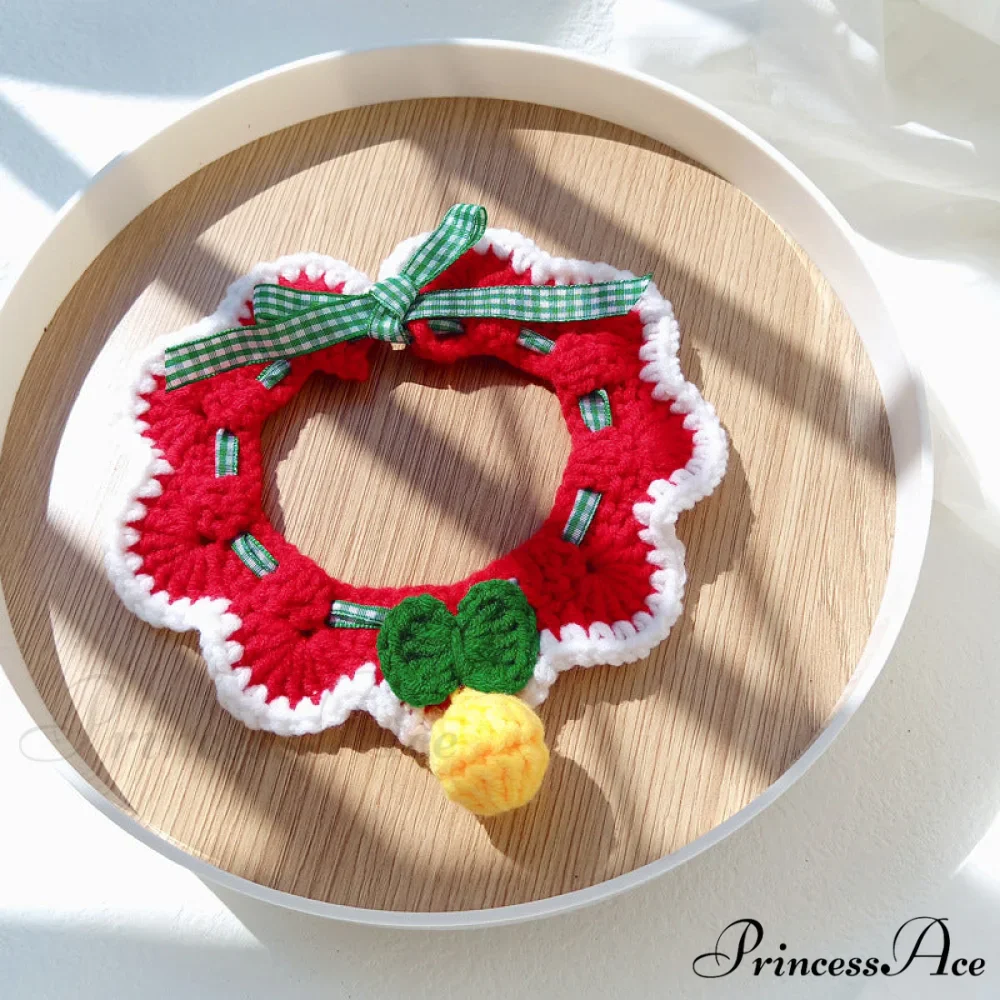 Chrismas Photo Accessories Hand Woven Cat Dog Bibs - Image 21