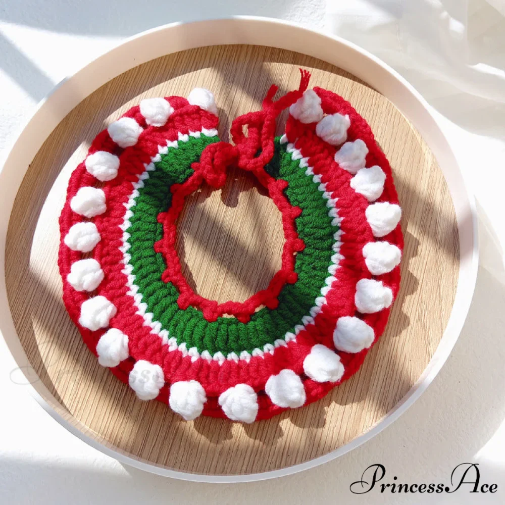 Chrismas Photo Accessories Hand Woven Cat Dog Bibs - Image 24