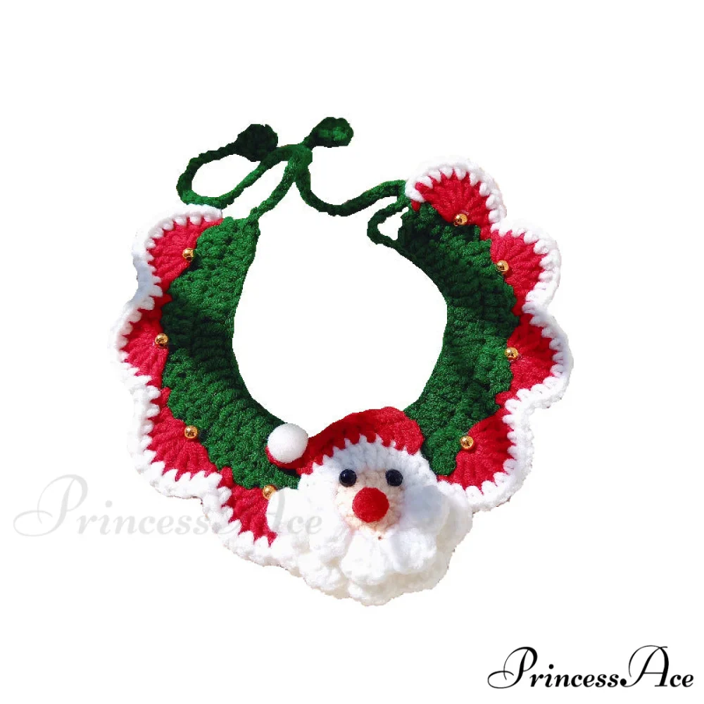 Chrismas Photo Accessories Hand Woven Cat Dog Bibs - Image 5