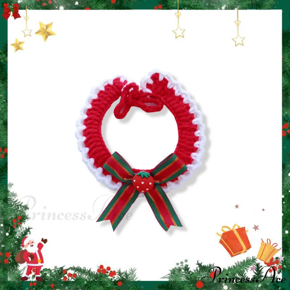 Chrismas Photo Accessories Hand Woven Cat Dog Bibs - Image 6